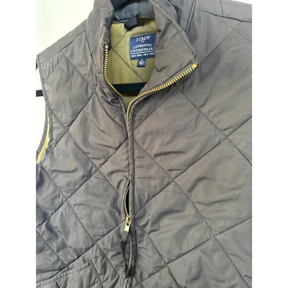 J.Crew Walker Quilted Black Zip Up Hunting Vest Hiking Old Money Outdoors XS - Picture 7 of 9